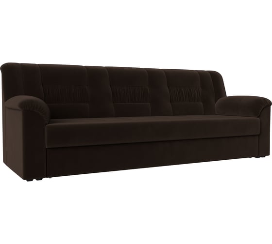 Изображение товара Прямой диван Лига диванов Карелия полностью микровельвет коричневый 113329