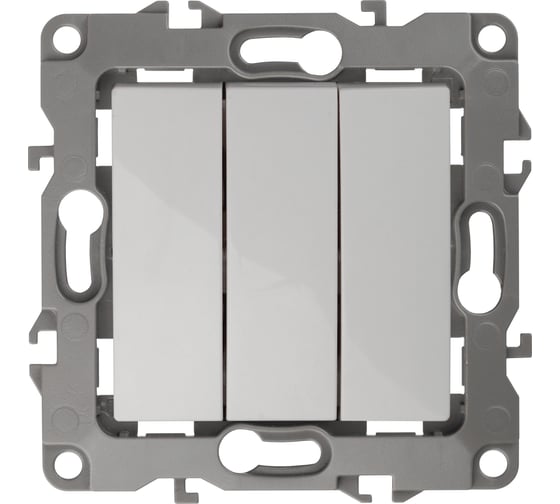 Изображение товара Тройной выключатель ЭРА 12-1107-01 10АХ-250В, IP20, белый Б0014669