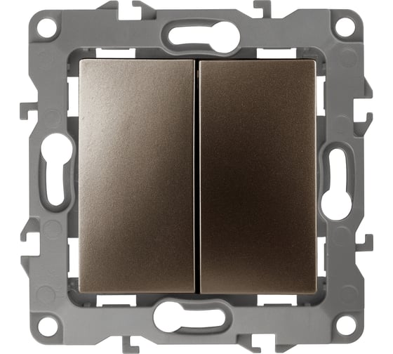 Изображение товара Двойной переключатель ЭРА 12-1106-13 10АХ-250В, IP20, бронза Б0019296