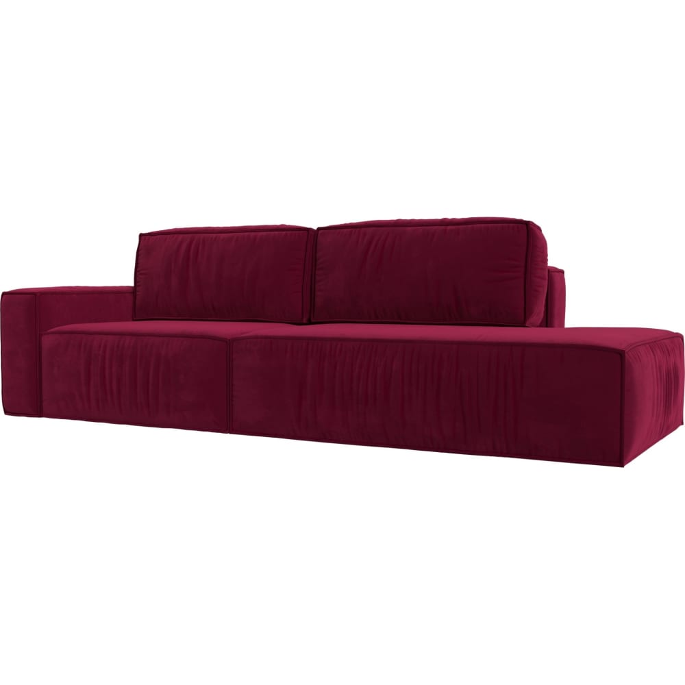 Прямой диван Лига диванов кушетка артмебель амиса микровельвет бордовый