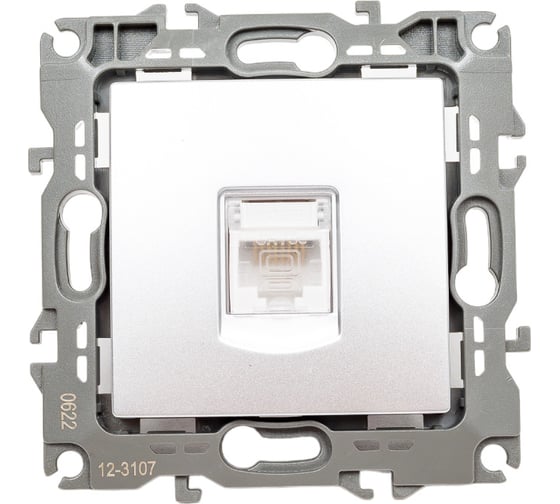 Изображение товара Информационная розетка ЭРА 12-3107-03 RJ45, IP20, алюминий Б0014725