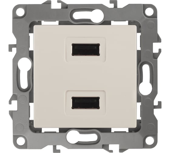 Изображение товара Зарядное устройство USB ЭРА 12-4110-02 230В/5В-2100мА, IP20, слоновая кость Б0027492