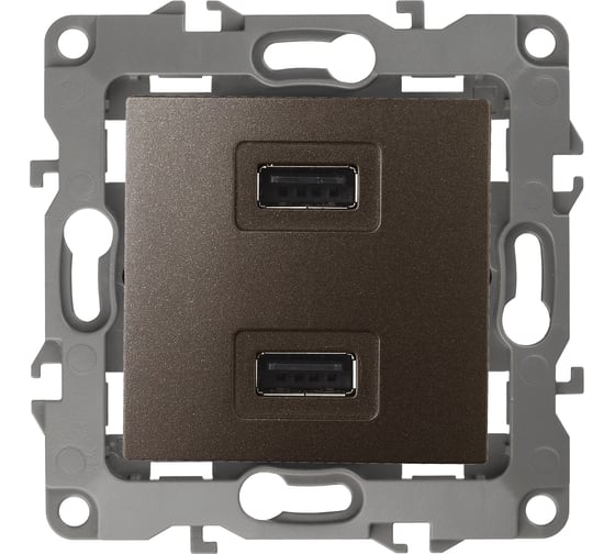 Изображение товара Зарядное устройство USB ЭРА 12-4110-13 230В/5В-2100мА, IP20, бронза Б0027498