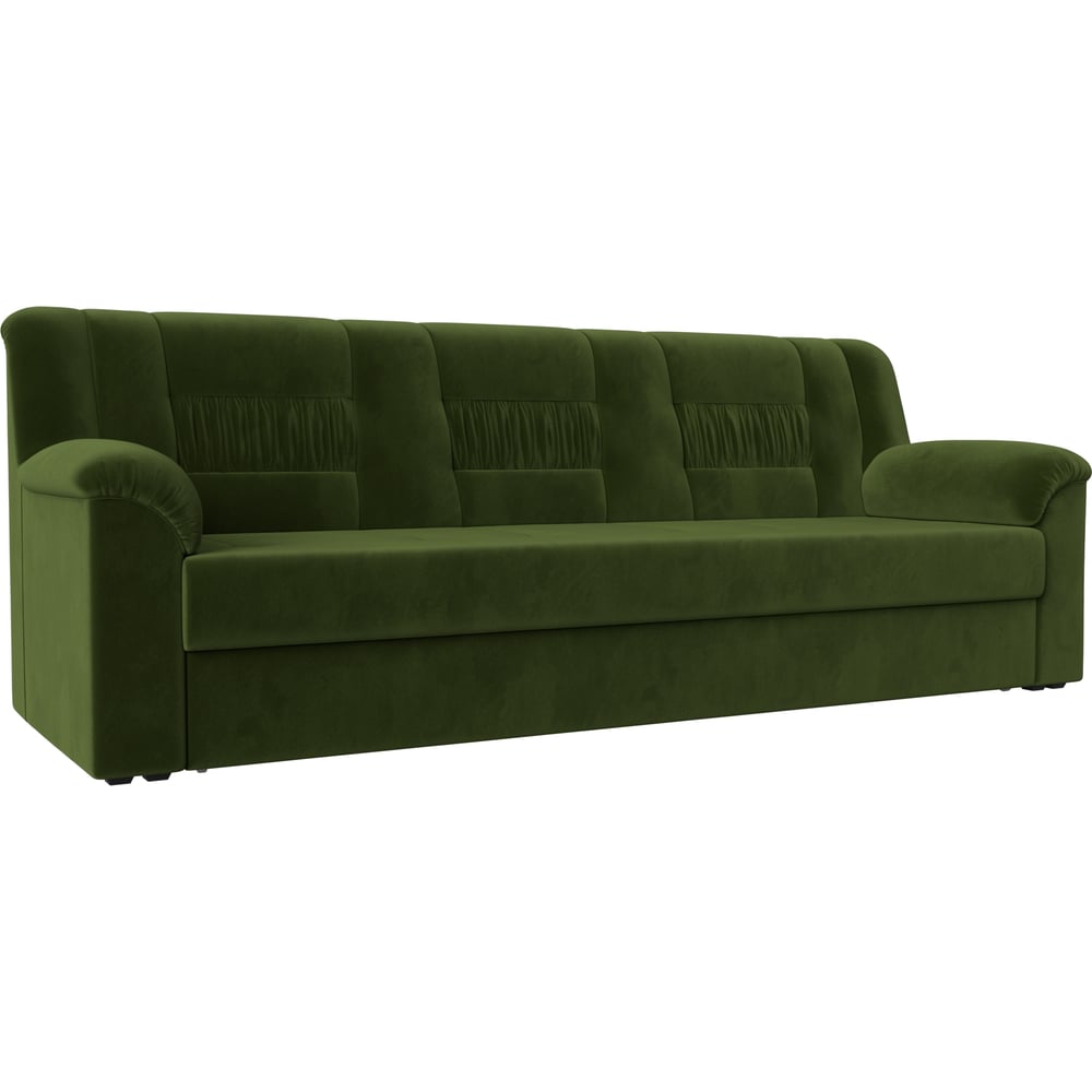 Изображение товара Прямой диван Лига диванов Карелия из микровельвета зеленый