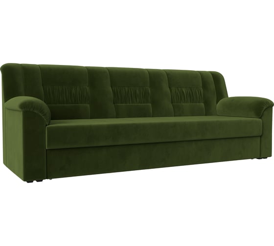 Изображение товара Прямой диван Лига диванов Карелия полностью микровельвет зеленый 113327