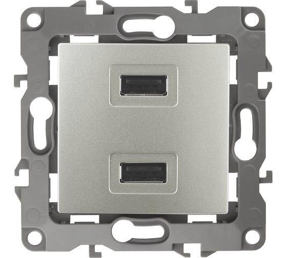Изображение товара Зарядное устройство USB ЭРА 12-4110-15 230В/5В-2100мА, IP20, перламутр Б0027500