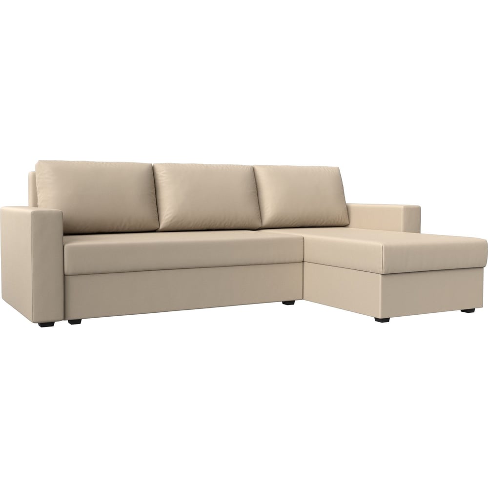 Изображение товара Угловой диван Траумберг Лайт правый экокожа бежевый современный стиль