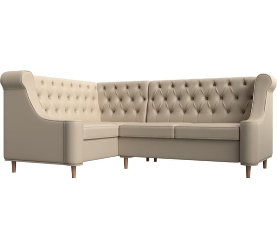 Изображение товара Угловой диван Лига диванов Бронкс угол левый полностью экокожа бежевая 114587L