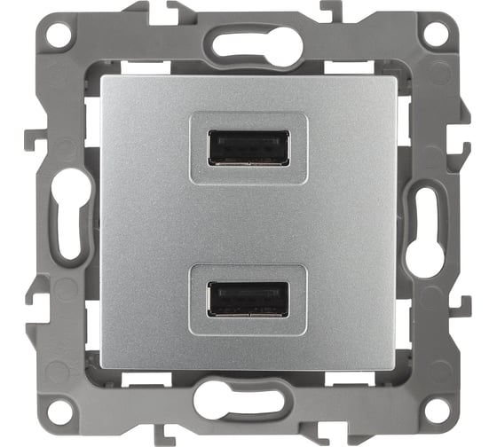 Изображение товара Зарядное устройство USB ЭРА 12-4110-03 230В/5В-2100мА, IP20, алюминий Б0027493