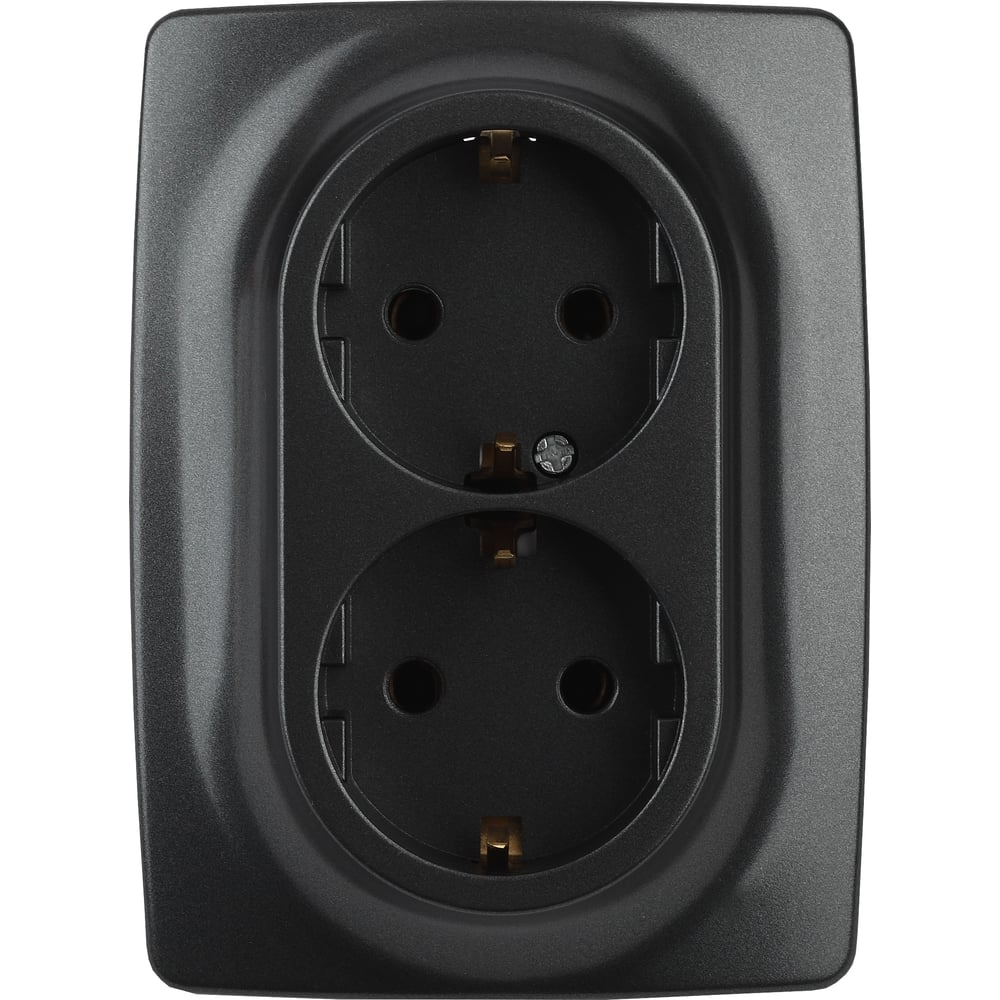 Изображение товара Розетка ЭРА 12-2106-05 2X2P+E Schuko 16А IP20 антрацит