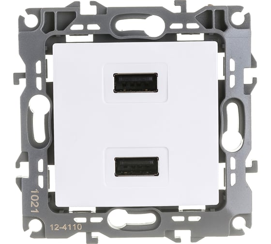 Изображение товара Зарядное устройство USB ЭРА 12-4110-01, 230В/5В-2100мА, IP20, белый Б0027491