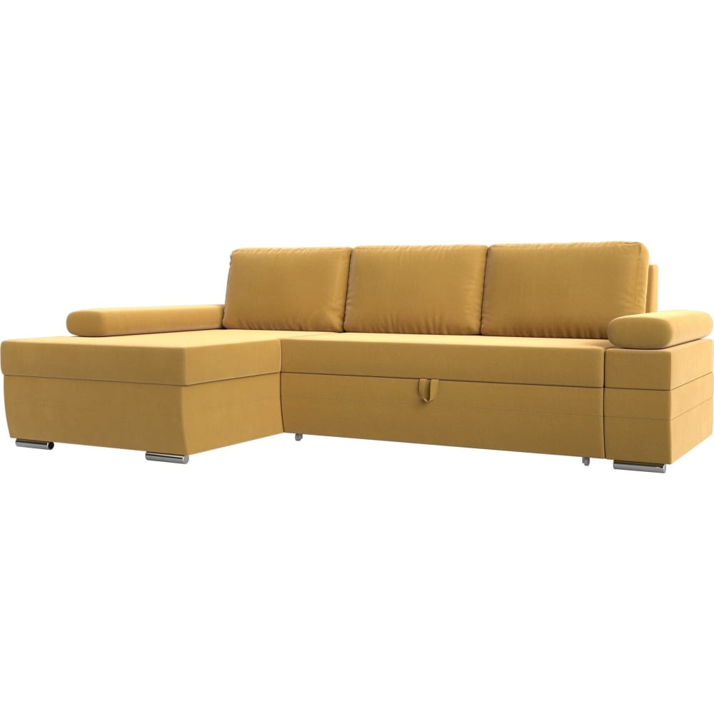 модуль лига диванов холидей люкс кресло микровельвет желтый Угловой диван Лига диванов