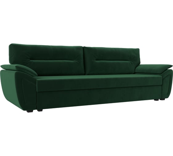 Изображение товара Прямой диван Лига диванов Нэстор Лайт полностью велюр зеленый 117586