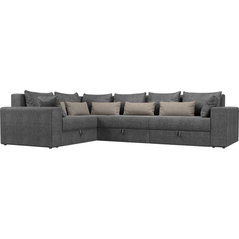 Угловой диван Лига диванов прямой диван приам механизм еврокнижка рогожка серый