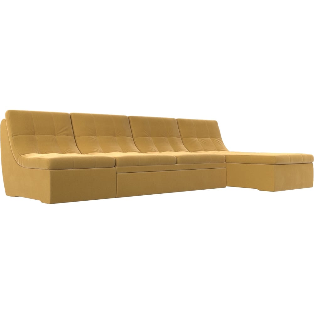 модуль лига диванов холидей люкс кресло микровельвет желтый Угловой модульный диван Лига диванов