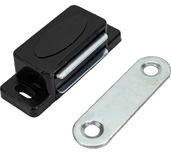 Изображение товара Магнитная защелка Tech-Krep/Zitar 2 кг, одинарная, с ответной планкой, черный, пакет 112596