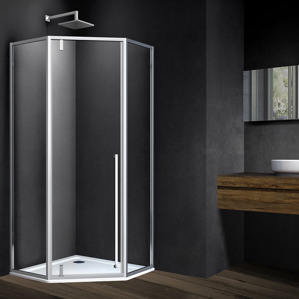 Изображение товара Душевой уголок VINCEA Penta 900х900 хром стекло прозрачное пятиугольный