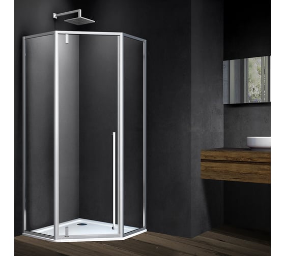Изображение товара Душевой уголок VINCEA Penta 900х900, хром, стекло прозрачное VSP-3P900CL