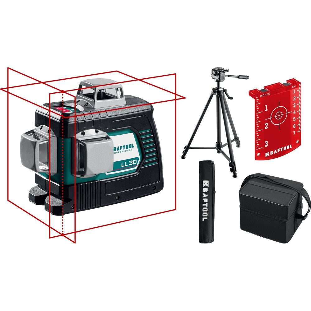 Изображение товара Лазерный нивелир KRAFTOOL LL 3D 3 ST-160 профессиональный для укладки плитки и пола