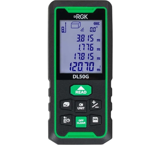 Изображение товара Лазерный дальномер с угломером RGK DL50G с поверкой 755726