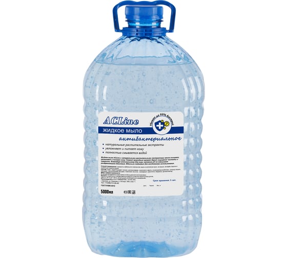 Изображение товара Мыло жидкое ООО "БАЗОВАЯ ДЕЗИНФЕКЦИЯ" acline антибактериальное, 5л. (пэт) М803