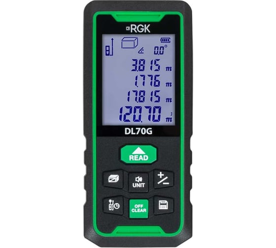 Изображение товара Лазерный дальномер с угломером RGK DL70G с поверкой 755733