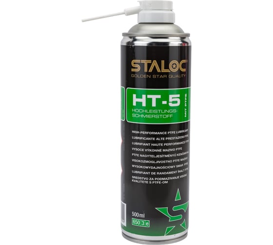 Изображение товара Высокоэффективная долговечная смазка-спрей с ptfe STALOC high-performance ptfe lubricant ht-5 sq-490 500 мл 104409059