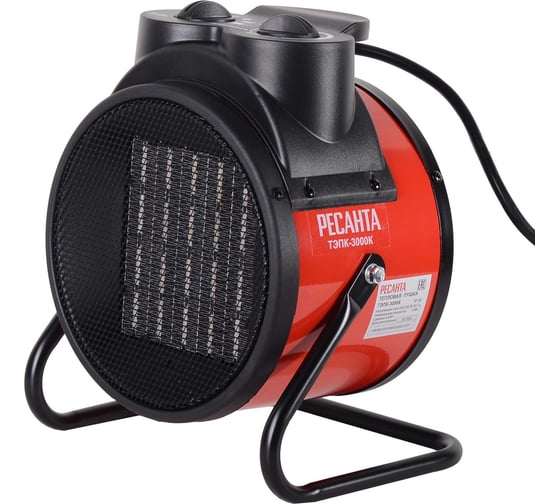 Изображение товара Тепловая электрическая пушка Ресанта ТЭПК-3000K керамический нагревательный элемент, круглая 67/1/27