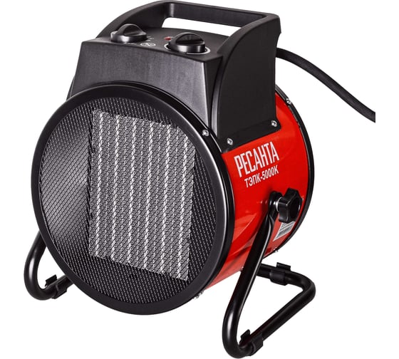Изображение товара Тепловая электрическая пушка Ресанта ТЭПК-5000K керам.нагревательный элемент, круглая 67/1/25