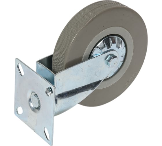 Изображение товара Аппаратное поворотное колесо Tech-Krep п/п обод, серая рез, подшип. скольжения, площадка, D125, б/т - пакет 148490