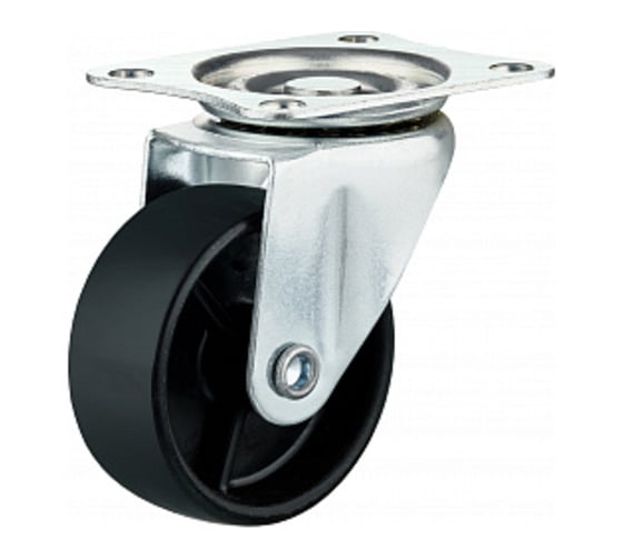 Изображение товара Аппаратное поворотное колесо Tech-Krep полиамид, площадка, D24 мм, б/т - пакет 148455