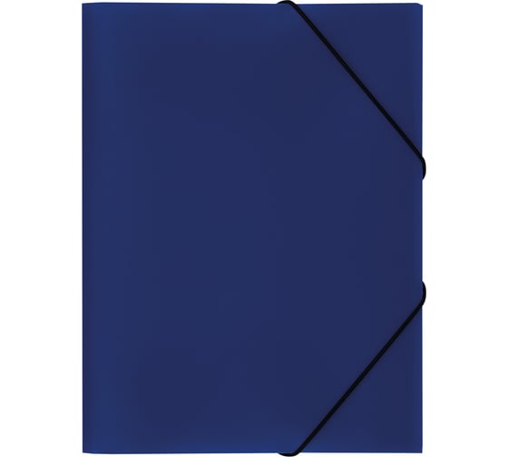 Изображение товара Папка на резинке Стамм а4, 500 мкм, пластик, синяя ММ-32189