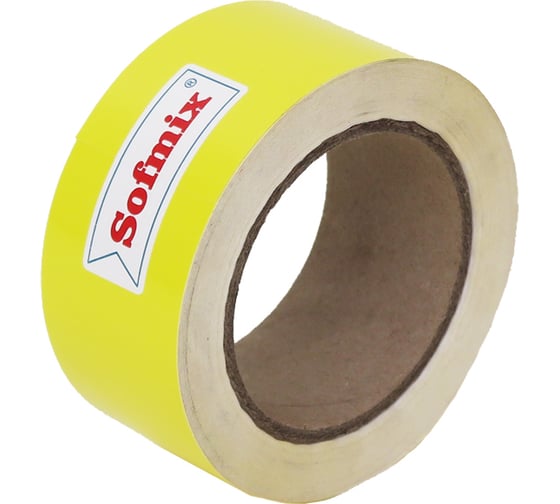Изображение товара Лента для разметки на защитной подложке SOFMIX 200 мкм, желтая, 50 мм х 33 м 250331