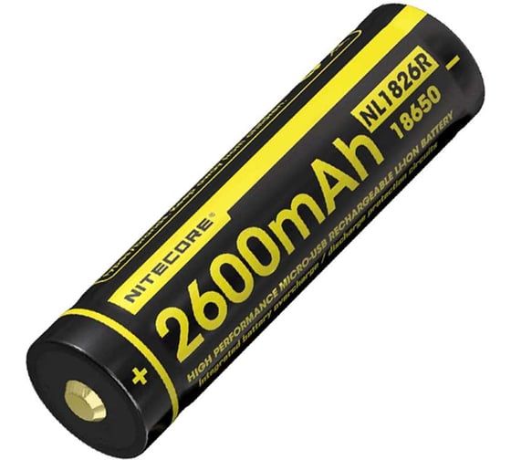 Изображение товара Аккумулятор Nitecore NL1826R 2600 18650 USB 16809