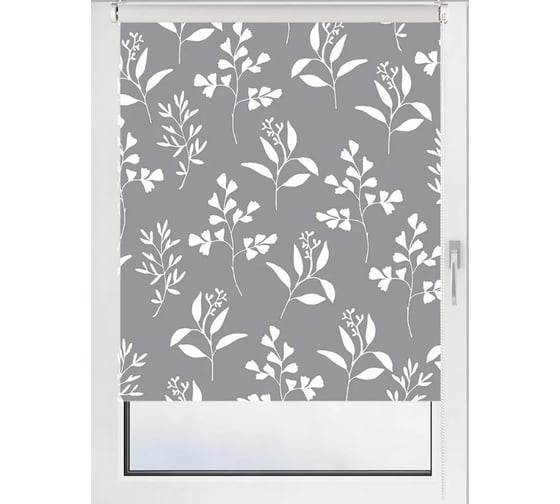 Изображение товара Рулонная штора PRAKTO PRINT 50x160 см Луговые травы, серый 9403217438