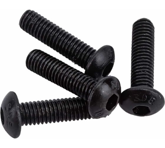 Изображение товара Винт Море-Метизов ISO 7380, класс прочности 10.9, оксид, M3x12 мм,100 шт. VINT7380312100M