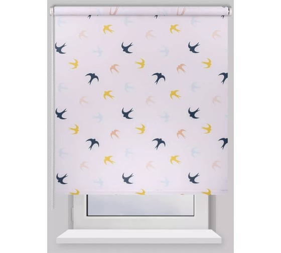 Изображение товара Рулонная штора PRAKTO PRINT 60x160 см Небесные ласточки, мультиколор 9403217925