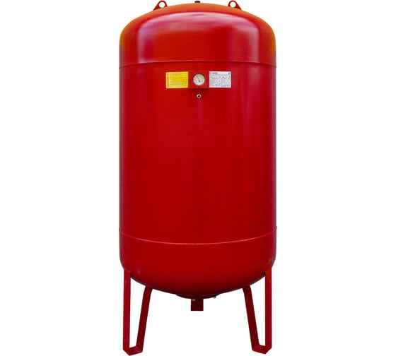 Изображение товара Вертикальный бак с ножками и манометром CRUWA 800 л, 10 бар, присоед. 1 1/4", красный, замен. мембрана epdm, пр-во by oren/турция/ CRW800 VMRED