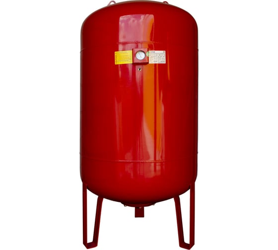 Изображение товара Вертикальный бак с ножками и манометром CRUWA 750л, 10 бар, присоед. 1 1/4", красный, замен. мембрана epdm, пр-во by oren/турция/ CRW750 VMRED