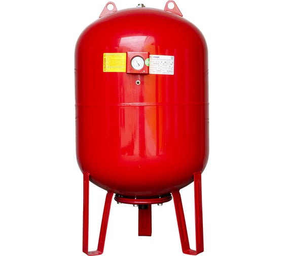 Изображение товара Вертикальный бак с ножками и манометром CRUWA 200л, 16 бар, красный, замен. мембрана epdm, пр-во by oren/турция/ CRW 200VM 16RED