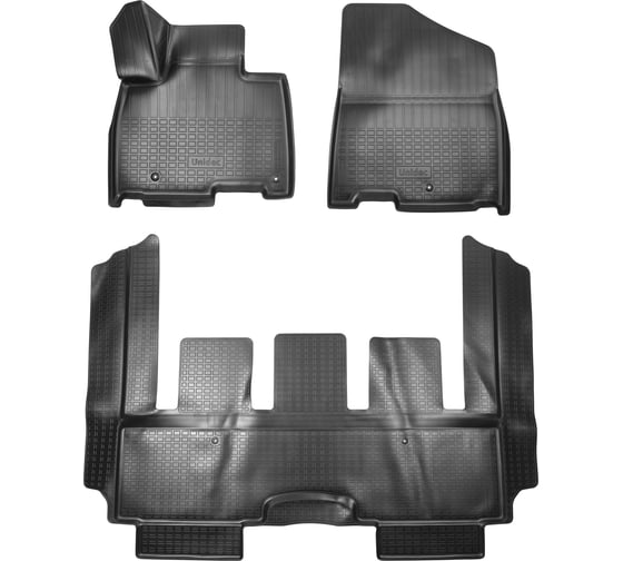 Изображение товара Салонные коврики UNIDEC НОР-ПЛАСТ для Kia Carnival IV 3D 2020 1, 2 ряд 7-ми местная версия NPA10-C43-032
