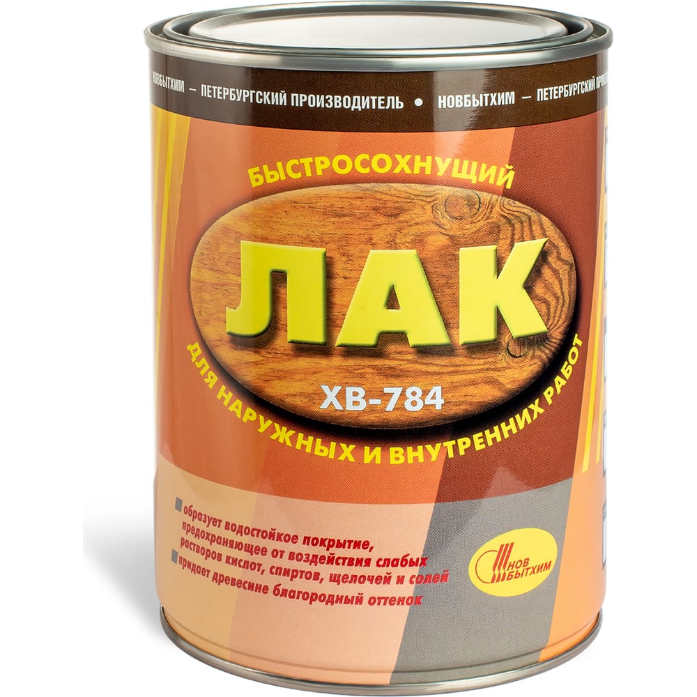 Изображение товара Лак для дерева ХВ-784 НОВБЫТХИМ дуб 1 л глянцевый защитно-декоративный