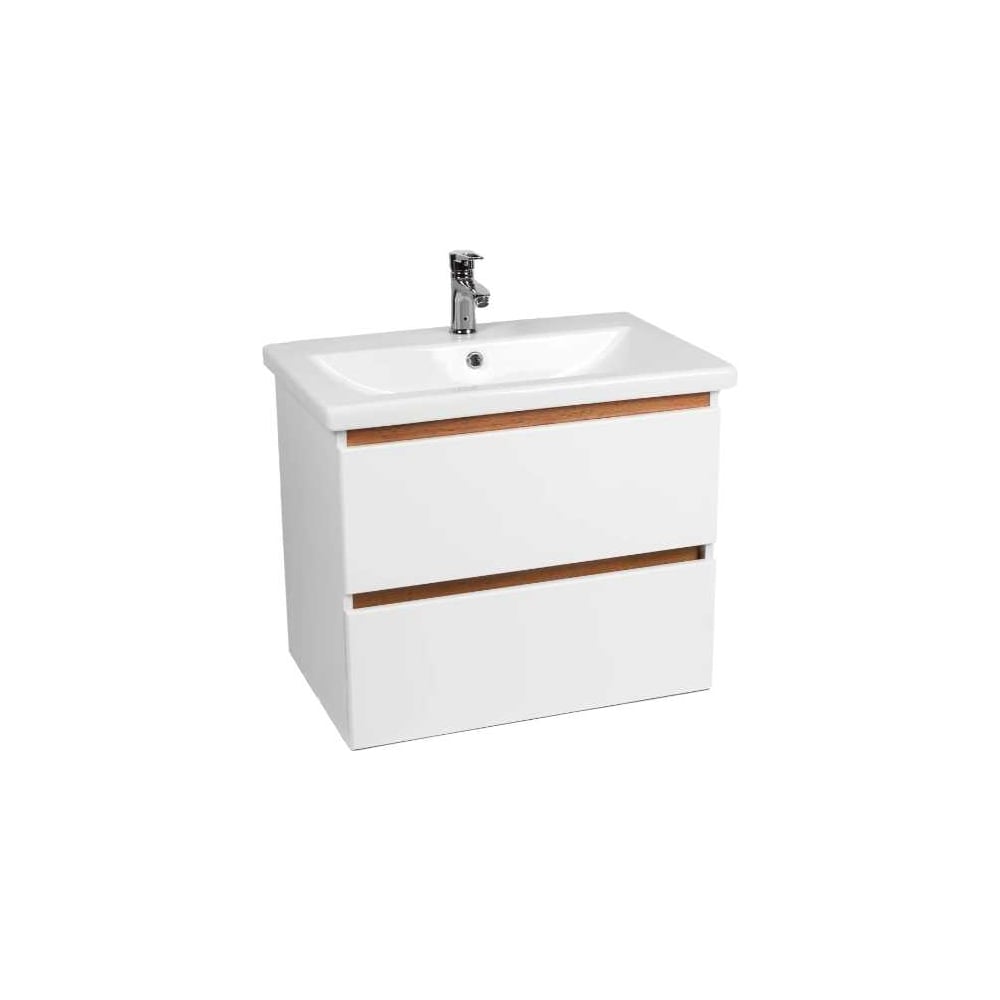 Изображение товара Тумба Viant Мальта como 80 подвесная с 2 ящиками белая 760x560x425 мм