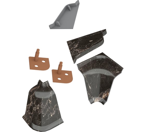 Изображение товара Комплект аксессуаров к LB 37 KORNER краш мрамор марквина черный 6094 20-37-9-M-6094