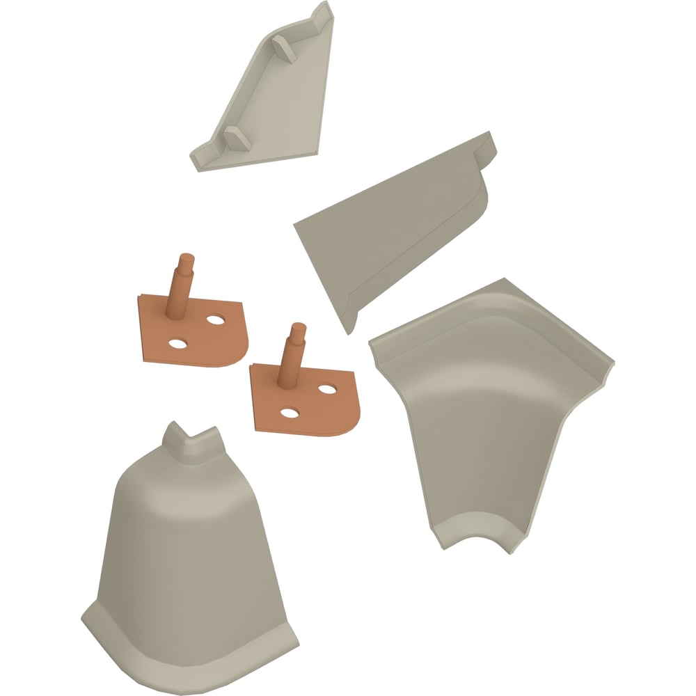 Изображение товара Комплект аксессуаров к LB 37 KORNER Onyx srebny 4 шт пластиковый стильный