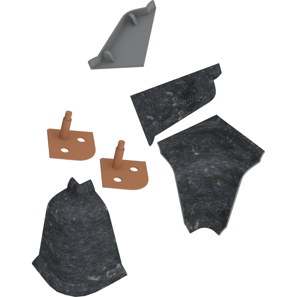 Изображение товара Комплект аксессуаров к LB 37 KORNER краш бриллиант черный 4 шт