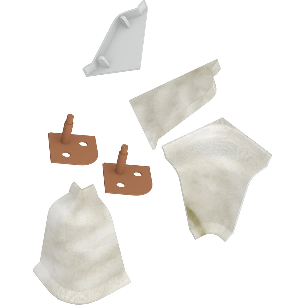 Изображение товара Комплект аксессуаров к LB 37 KORNER краш мрамор каррара 4 шт