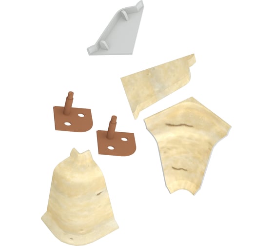 Изображение товара Комплект аксессуаров к LB 37 KORNER краш травертин римский 347 20-37-9-M-347