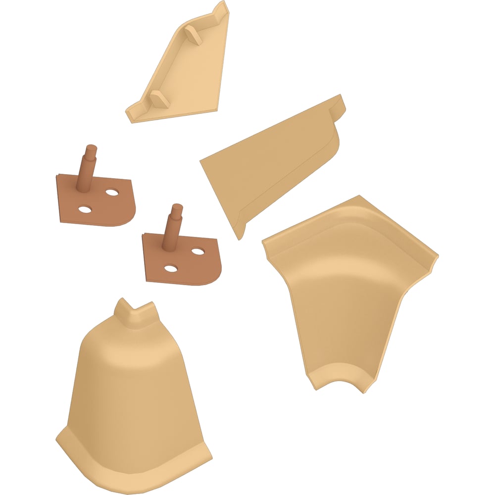 Изображение товара Комплект аксессуаров к LB 37 KORNER мрамор золотой 4 шт