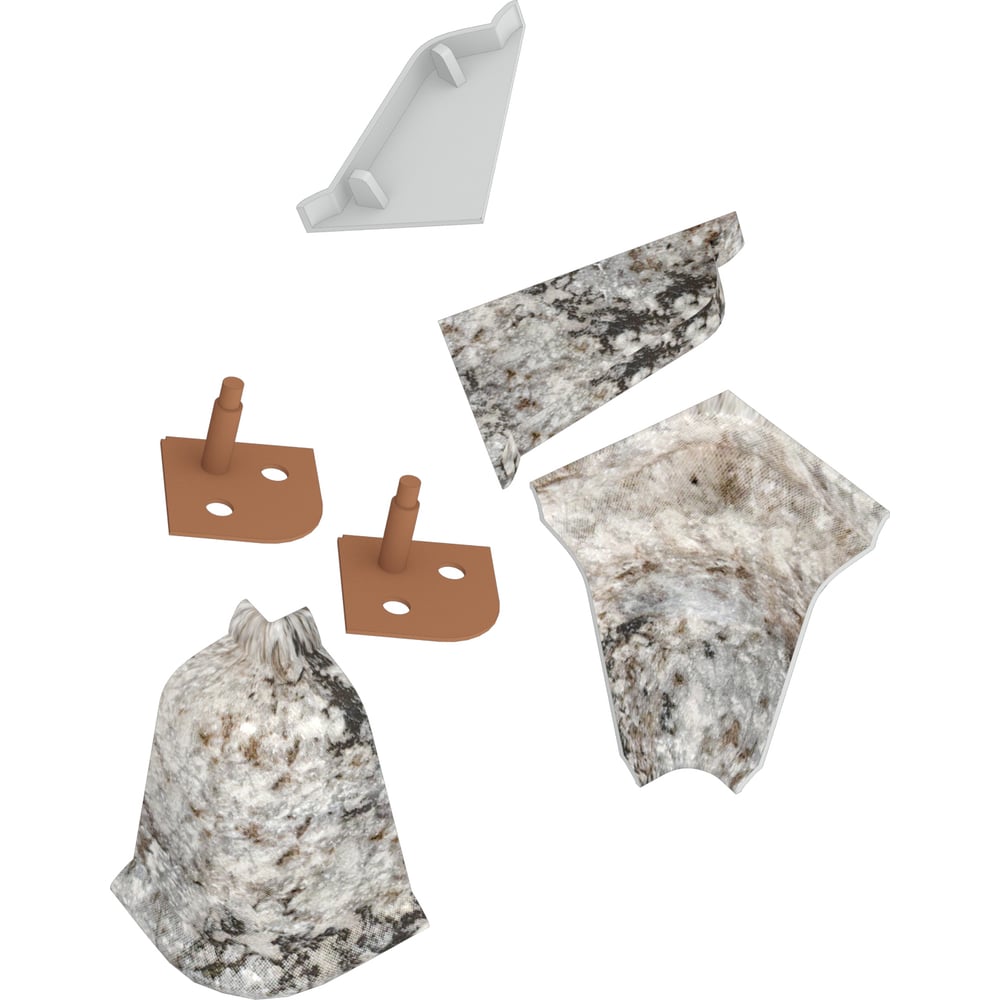 Изображение товара Комплект аксессуаров к LB 37 KORNER краш серый мрамор 6086 20-37-9-M-6086